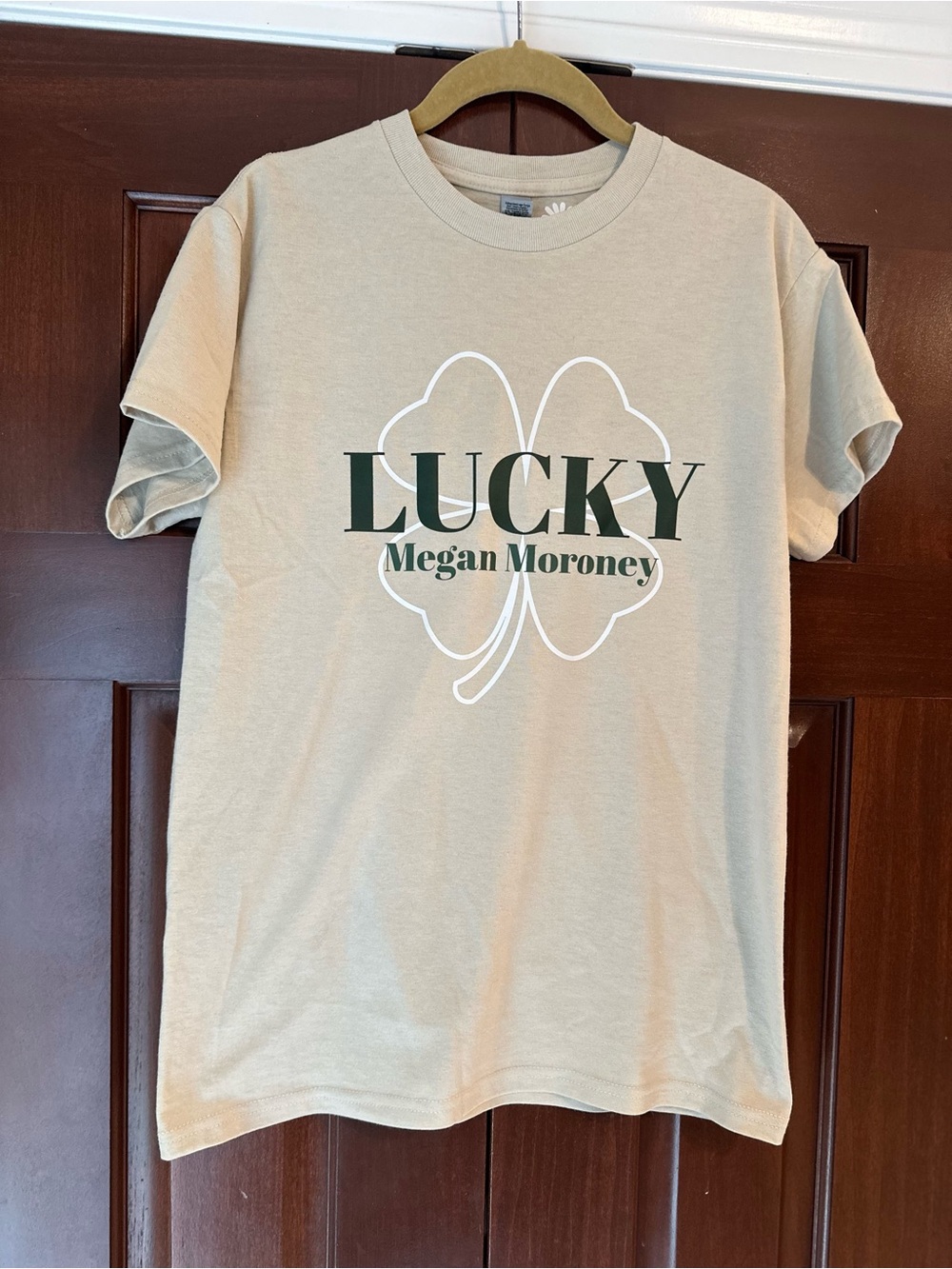 LUCKY Megan Moroney Graphic Tee - Beige with Dark Green Print